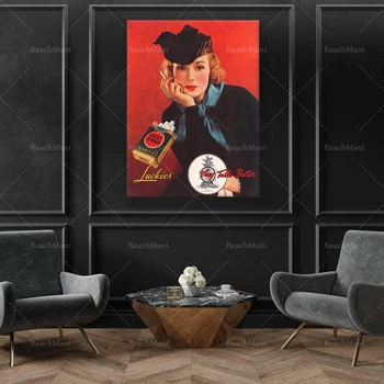 Vintage Sigarettide Reklaam Plakat| Vintage Seina Art Print| Lõuend Print Wall Decor|Plakat Prindi| Retro Seina Plakat